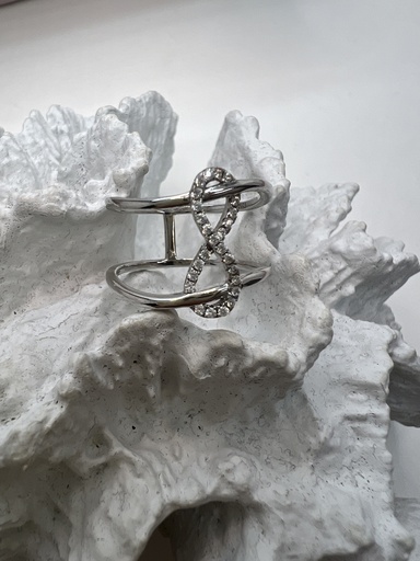 [17458-R/2 LINE] Anillo de plata